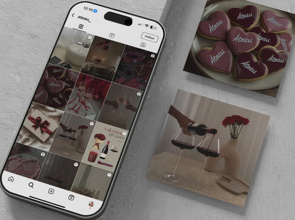 Âteau project — Editorial grid and feed