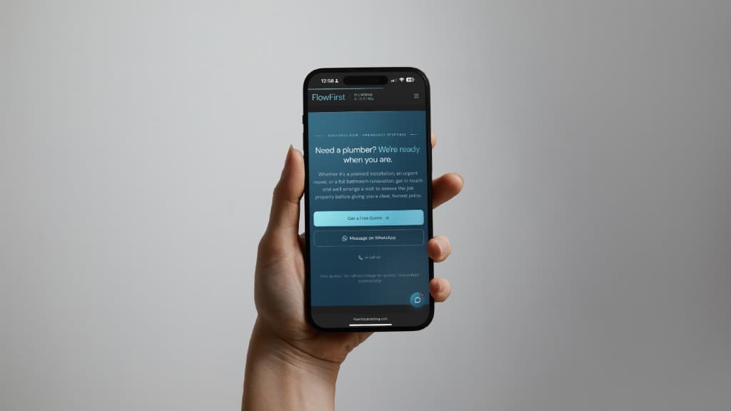 FlowFirst Plumbing project — Site — mobile hero
