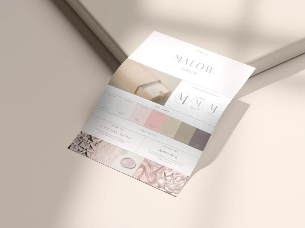 Malow London project — Brand identity and logo suite