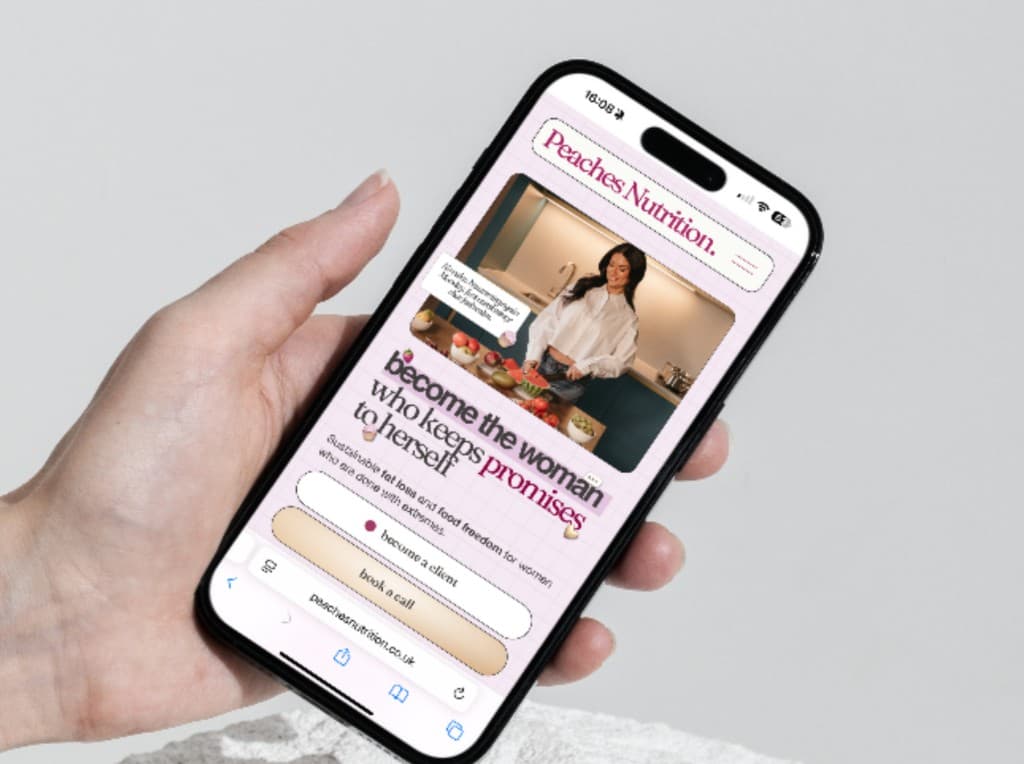 Peaches Nutrition project — Site - programme and booking