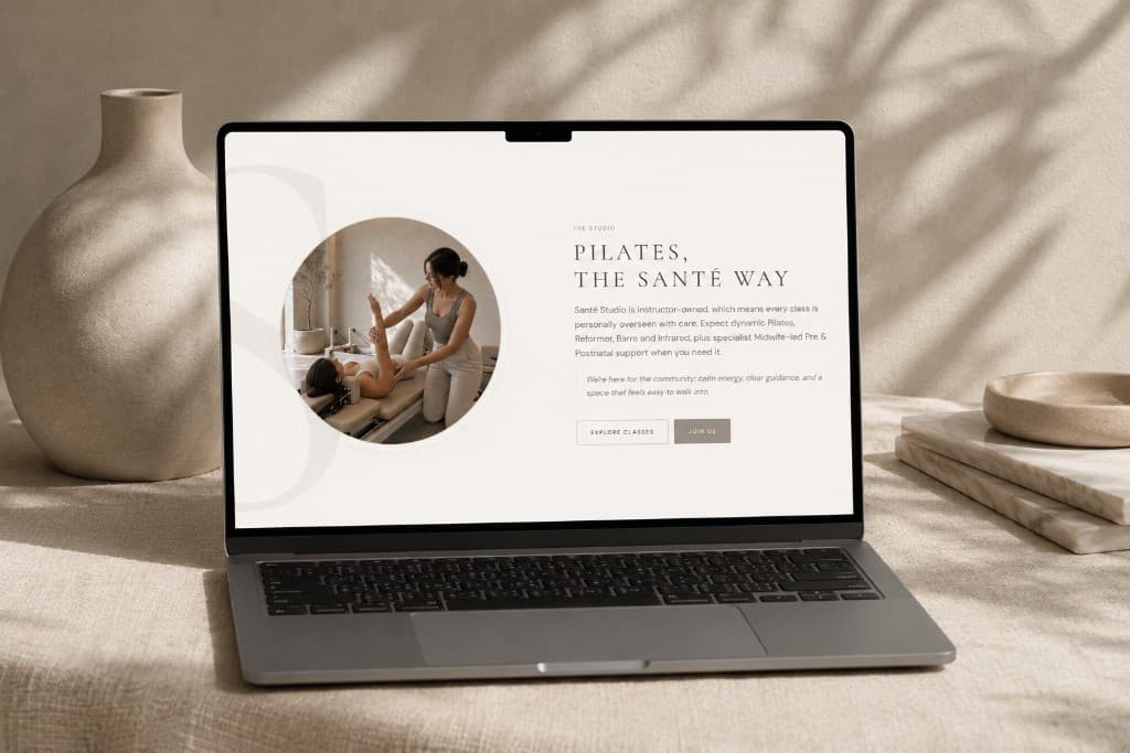 Santé Studio project — Site — the studio section