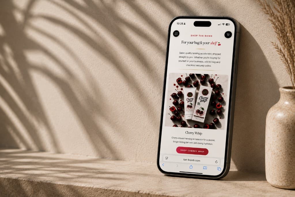 Tan Bomb project — Site — mobile shop