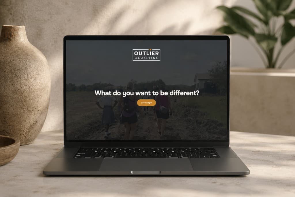 Outlier Coaching project — Site — desktop hero